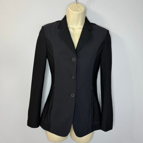 R.J. Classics Harmony Mesh Show Coat Blazer Stretch Riding Equestrian Black 18R - Picture 8 of 16